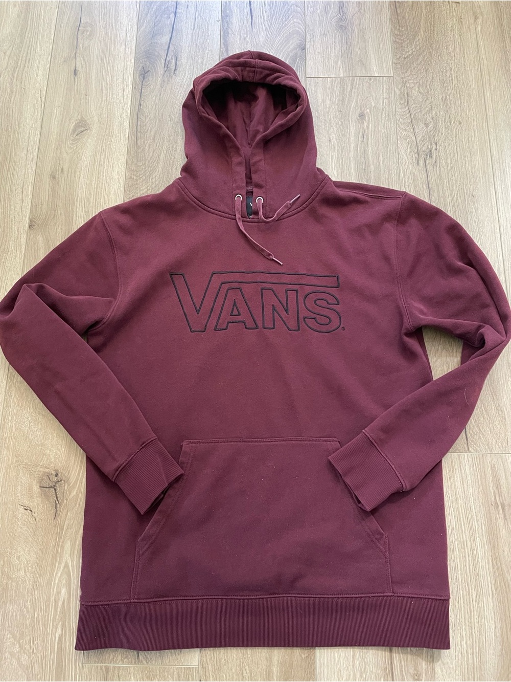 Vans skateboards wine colored embroidered hoodie slim L streetwear